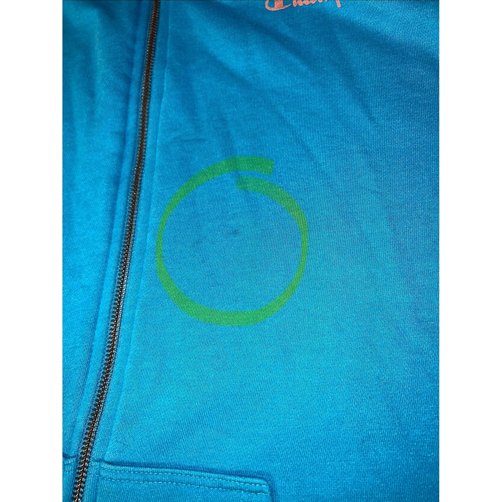 Champion Authentic Athleticwear Teal Full-Zip Hooded Sweatshirt Size XL - Picture 9 of 9